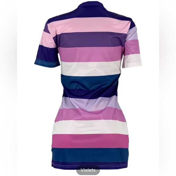 Sequined Bugs Bunny Purple Dress Bodycon Crew Neck Short Sleeve Dress - Picture 2 of 4